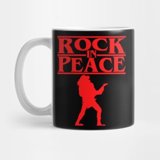 Rock In Peace RIP Eddie Munson Stranger Things Vecna Hawkins Indiana The Upside Down Mug